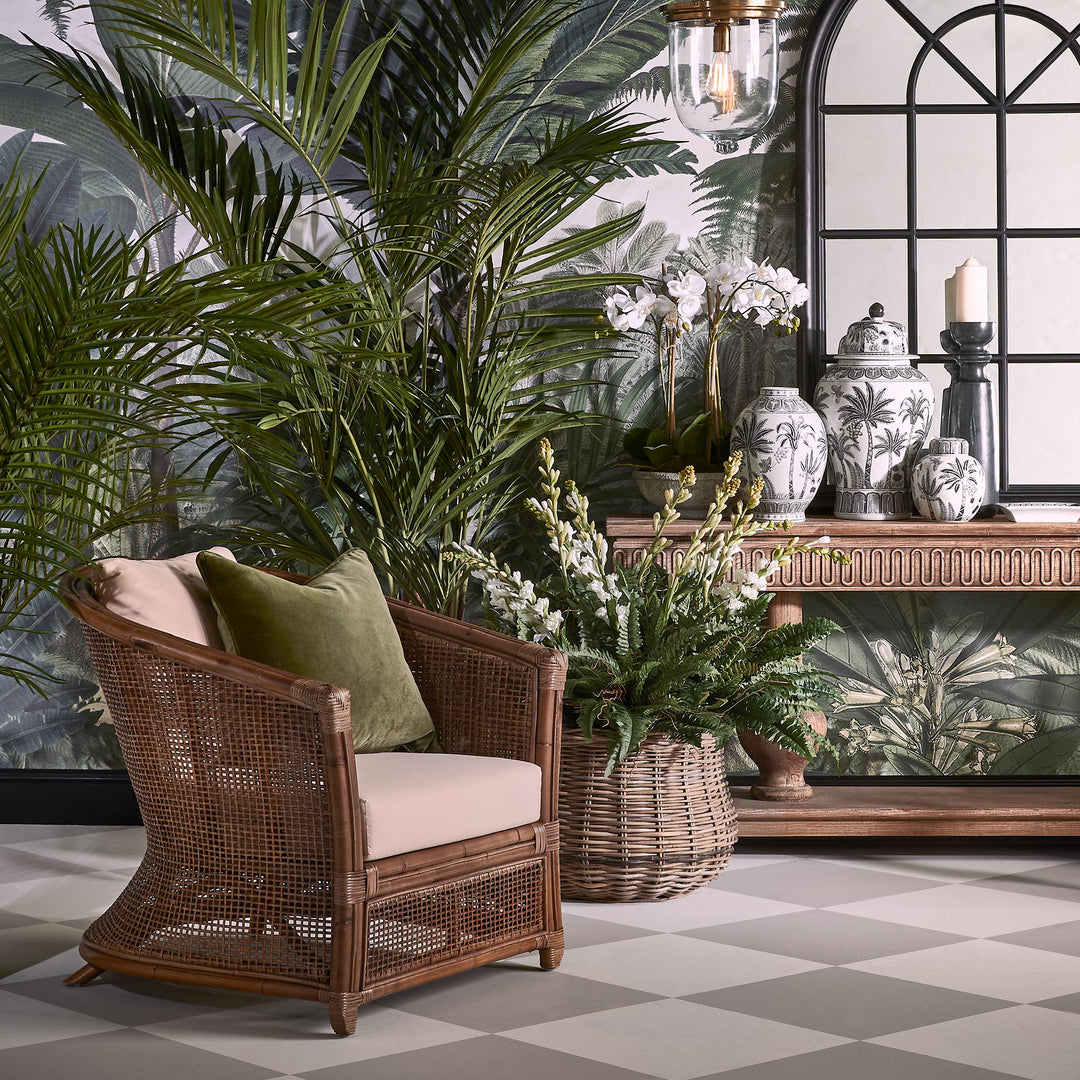 Cayman Armchair Rattan Cream Cushion