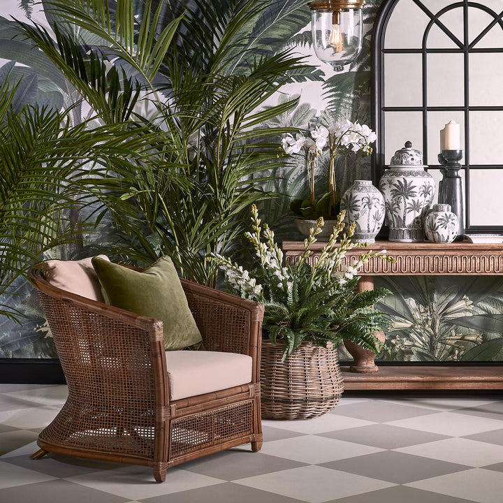 Cayman Armchair Rattan Cream Cushion
