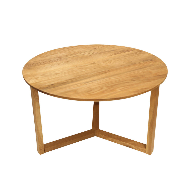 Oslo Round Oak Coffee Table Lacquered Finish