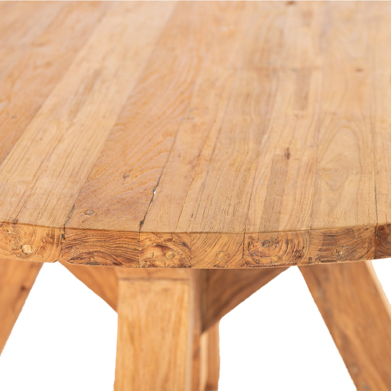 Queenstown Recycled Teak Dining Table Round 140cm