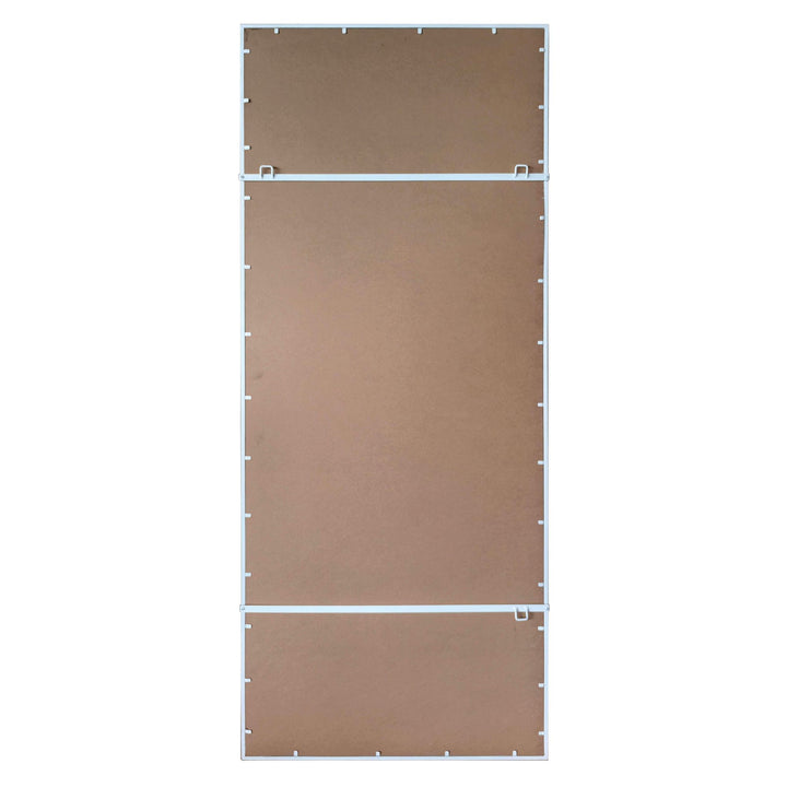 Rectangular 12 Pane Mirror in White