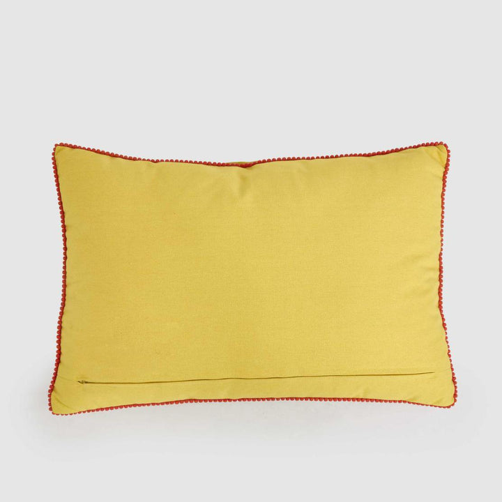 Jungle Bird Cushion 40x60cm Yellow & Fushcia