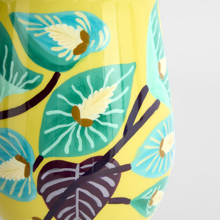 Peace Lily Hand Painted Jug Yellow