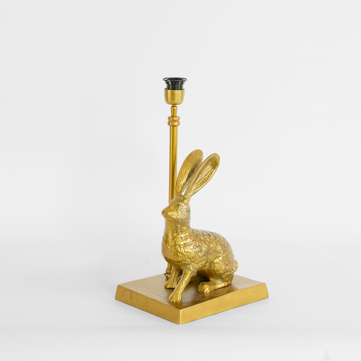Rabbit Table Lamp Base only Antique Gold