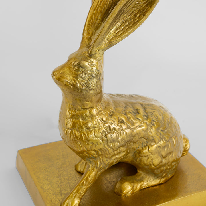 Rabbit Table Lamp Base only Antique Gold