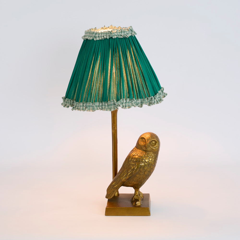 Owl Table Lamp Base only Antique Gold