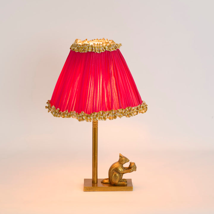 Squirrel Table Lamp Base only Antique Gold