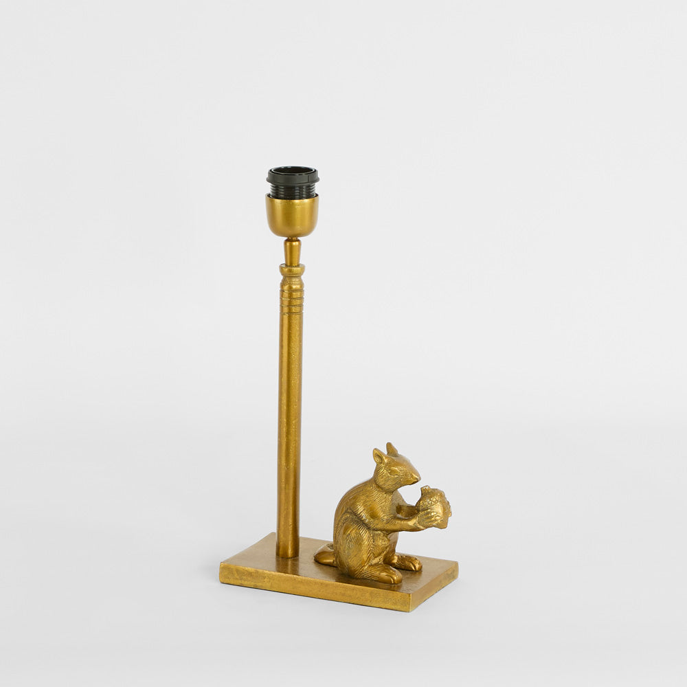 Squirrel Table Lamp Base only Antique Gold