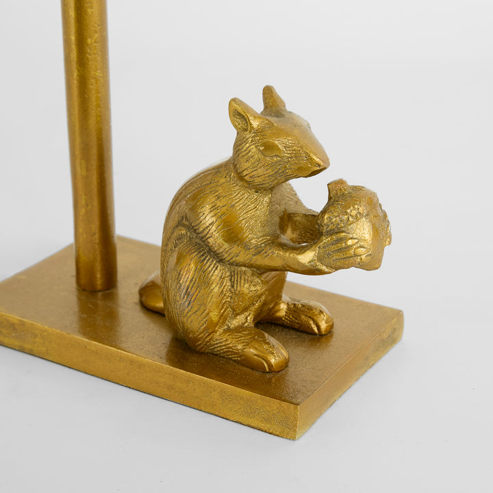 Squirrel Table Lamp Base only Antique Gold