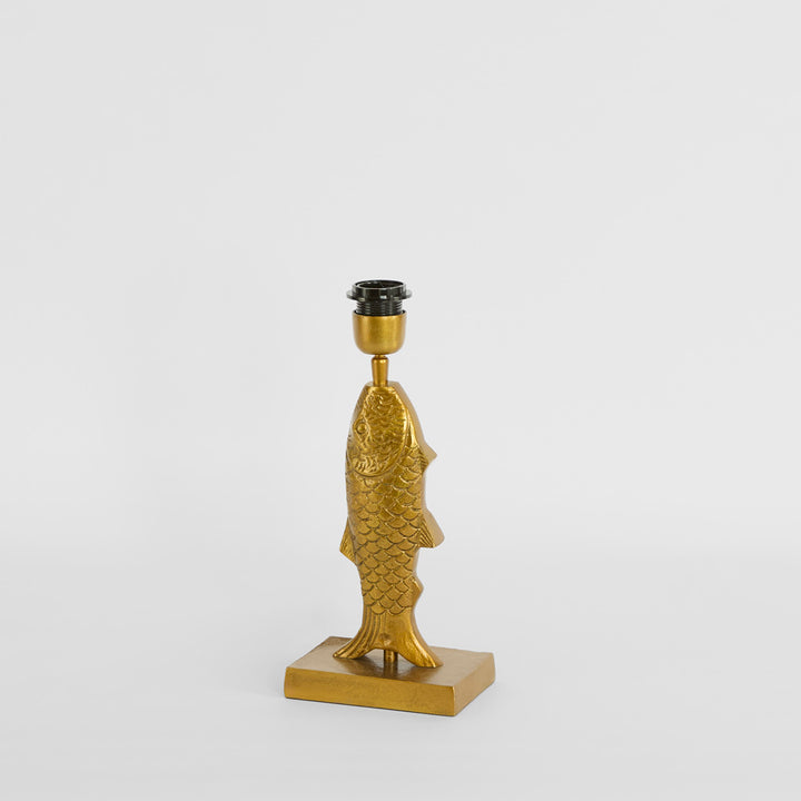 Fish Table Lamp Base only Antique Gold