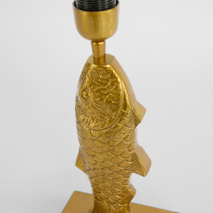 Fish Table Lamp Base only Antique Gold