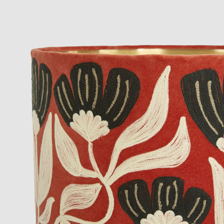 AD Daisy Velvet Drum Shade Rust