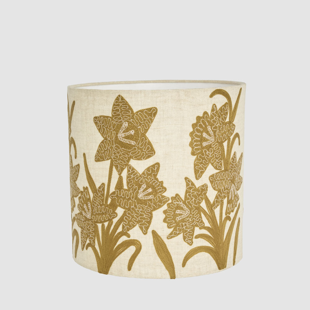 Narcissus Linen Drum Shade Butternut