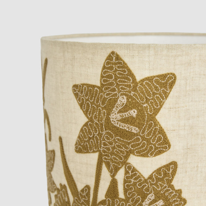 Narcissus Linen Drum Shade Butternut