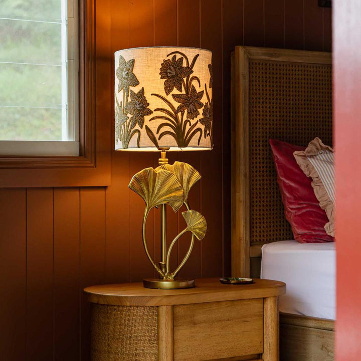 Narcissus Linen Drum Shade Butternut
