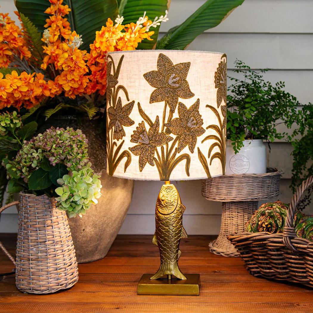Narcissus Linen Drum Shade Butternut