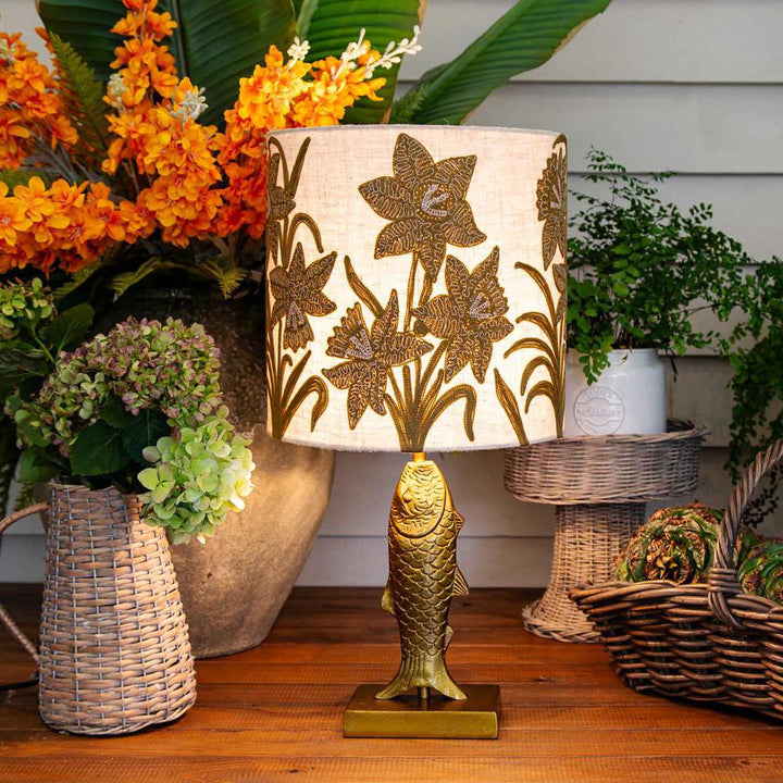 Narcissus Linen Drum Shade Butternut