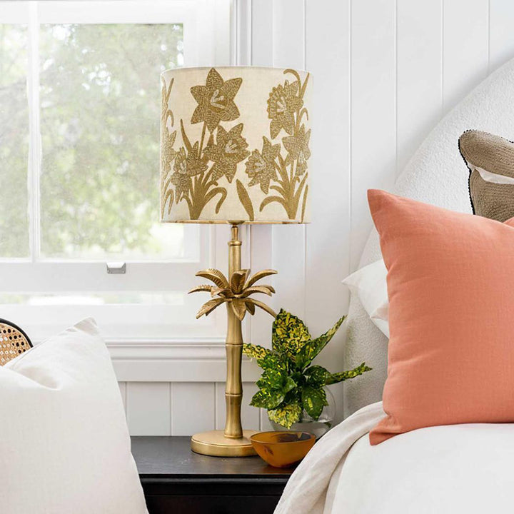 Narcissus Linen Drum Shade Butternut