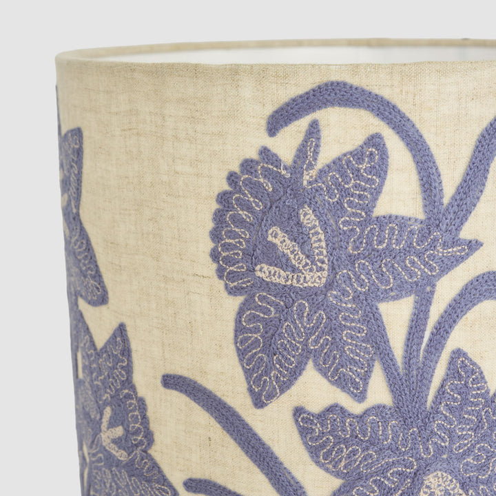 Narcissus Linen Drum Shade Lavender