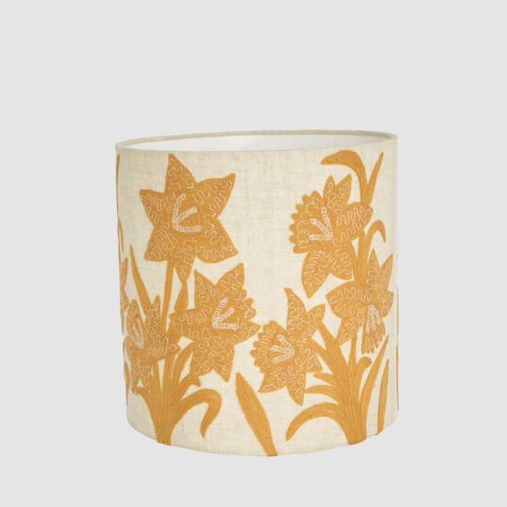 Narcissus Linen Drum Shade Yellow