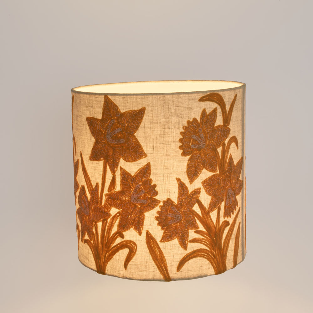 Narcissus Linen Drum Shade Yellow