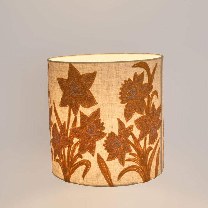Narcissus Linen Drum Shade Yellow
