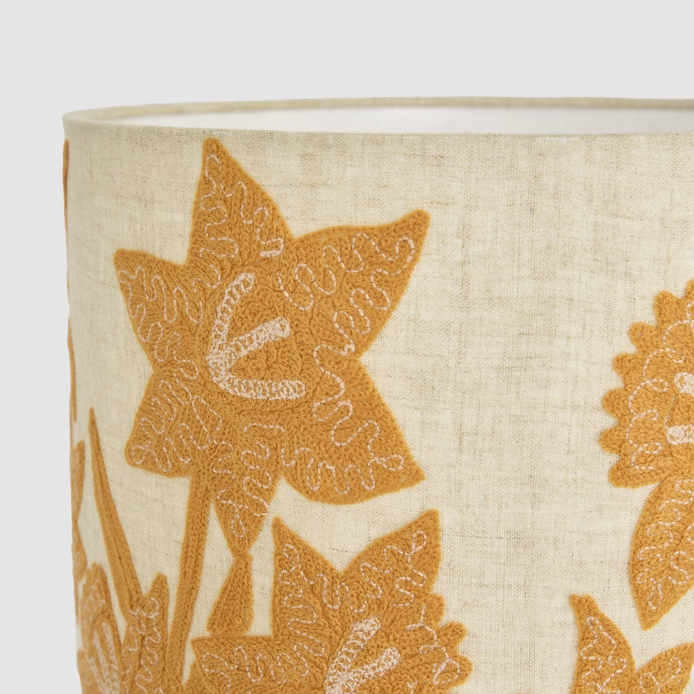 Narcissus Linen Drum Shade Yellow