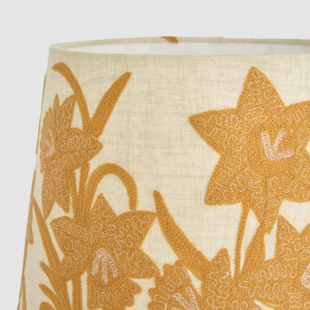Narcissus Linen Tapered Shade Yellow