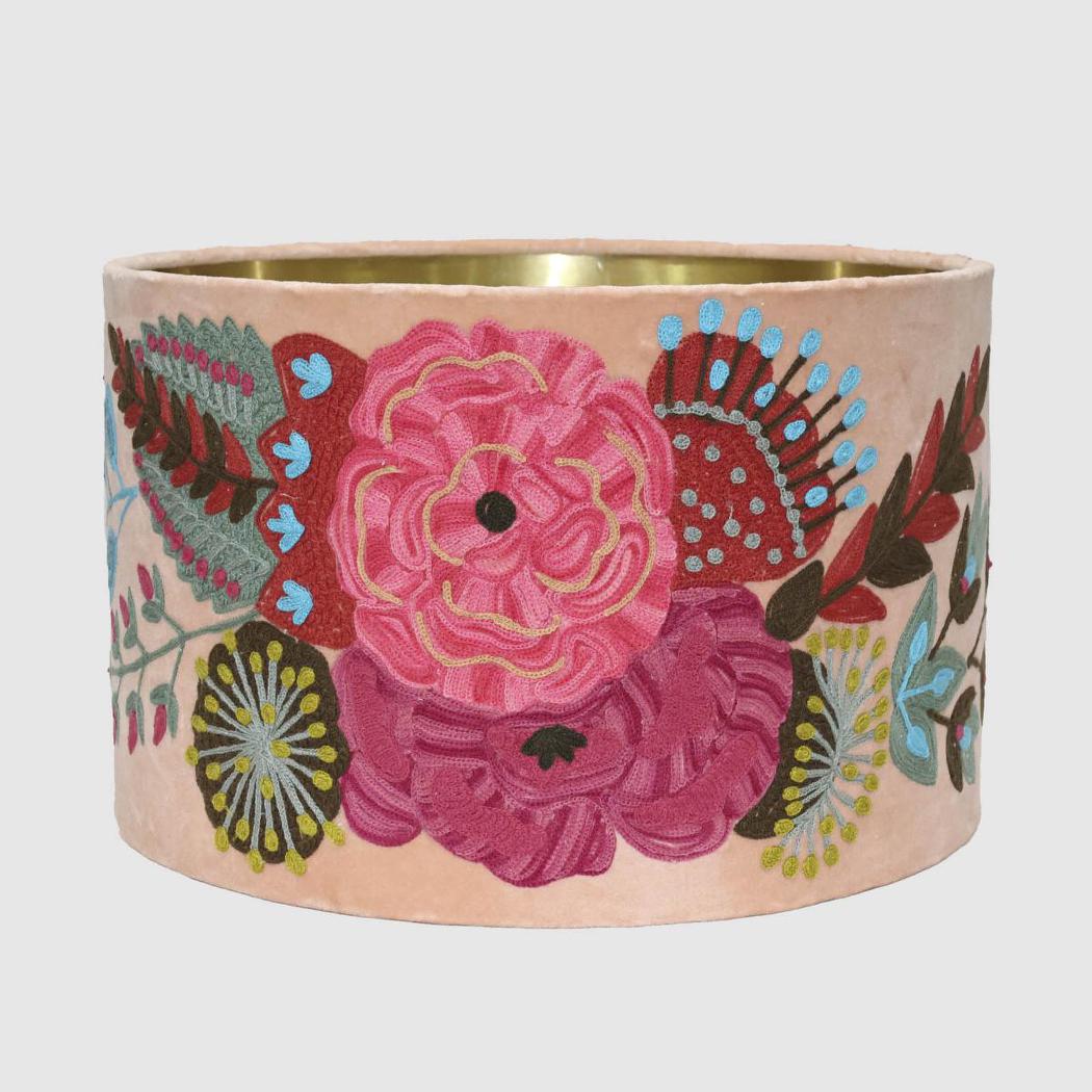 Dahlia Drum Shade 40x25cm Pink
