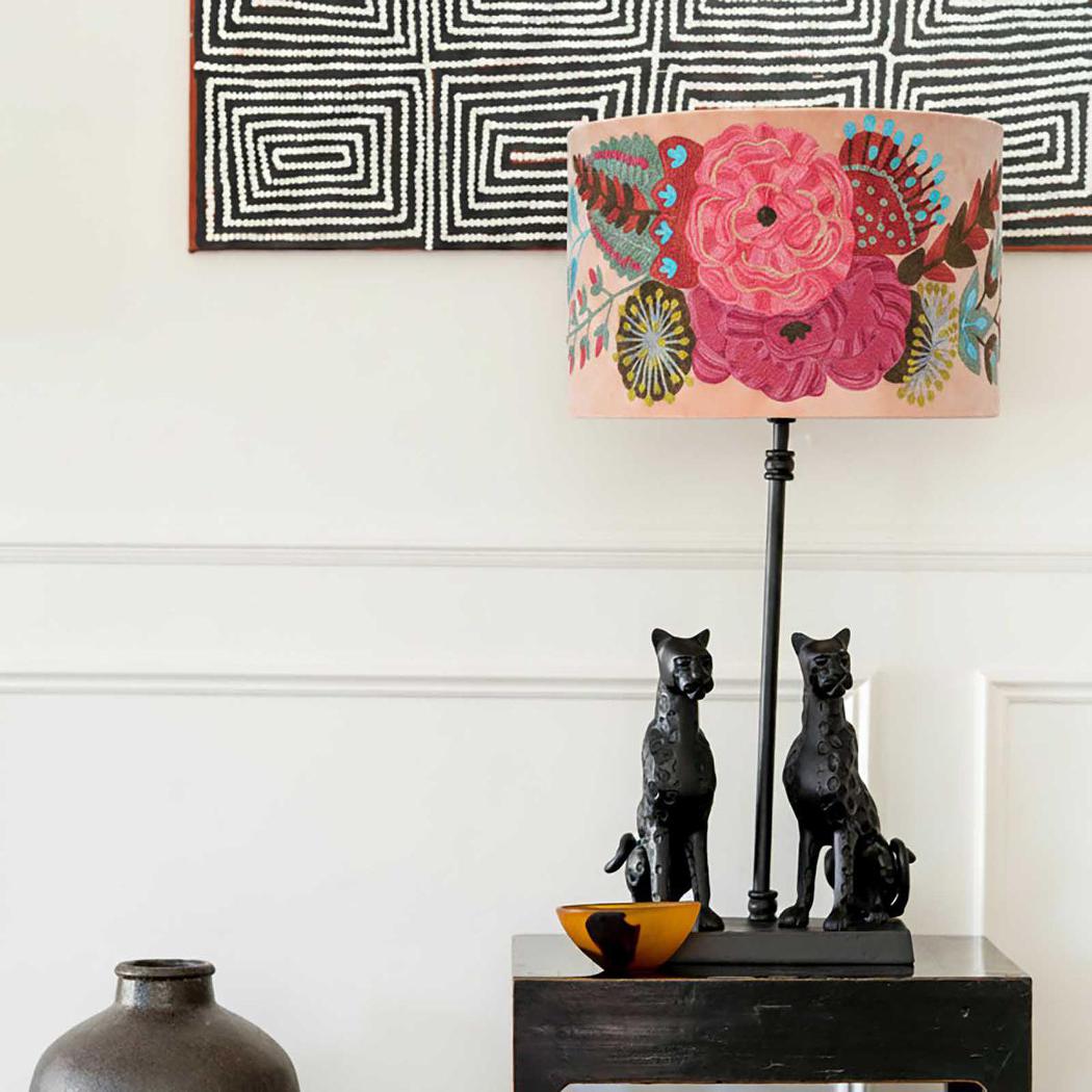 Dahlia Drum Shade 40x25cm Pink