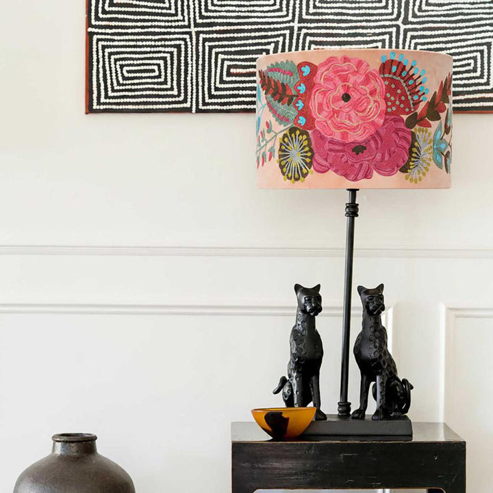 Dahlia Drum Shade 40x25cm Pink