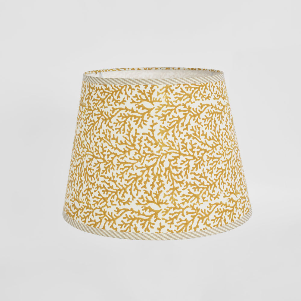 Coral Bay Block Print Tapered Shade Mustard