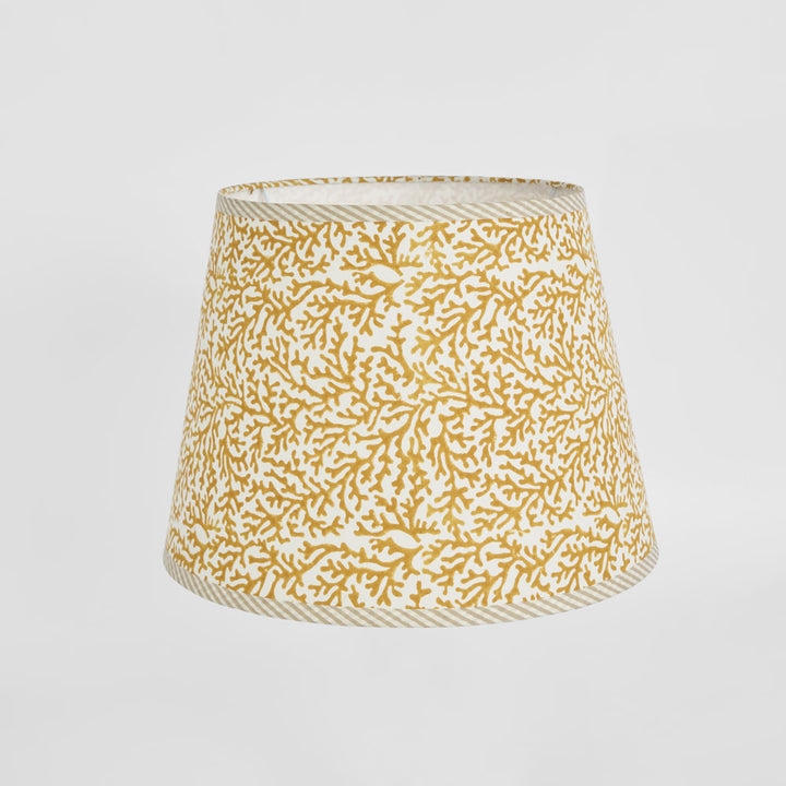 Coral Bay Block Print Tapered Shade Mustard
