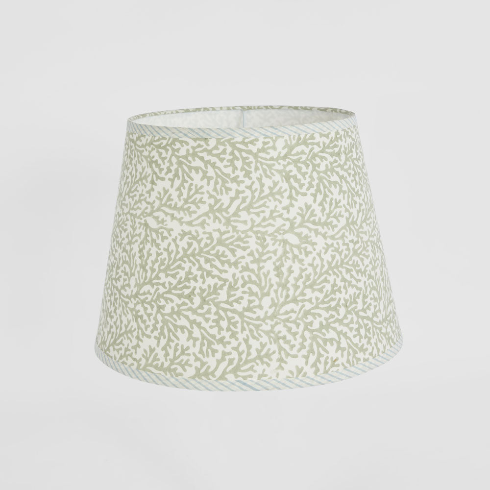 Coral Bay Block Print Tapered Shade Grey