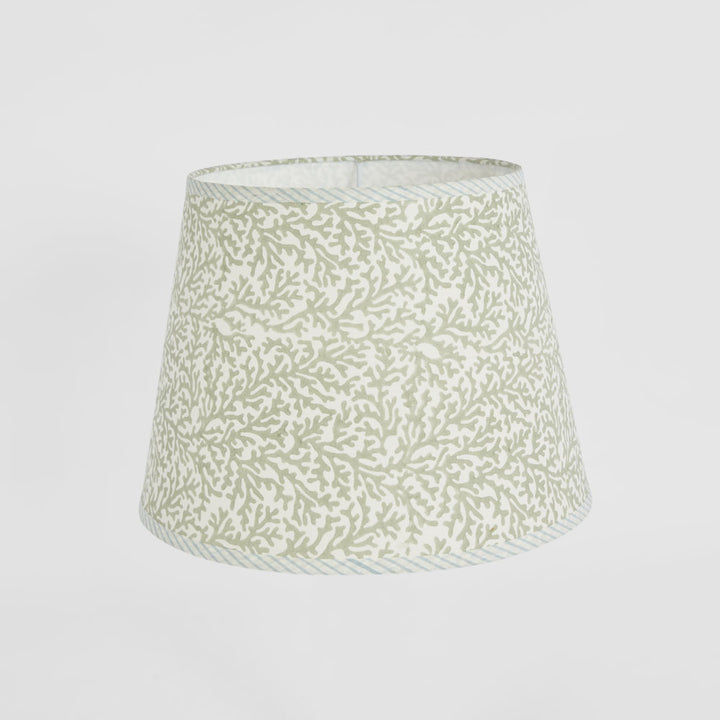 Coral Bay Block Print Tapered Shade Grey