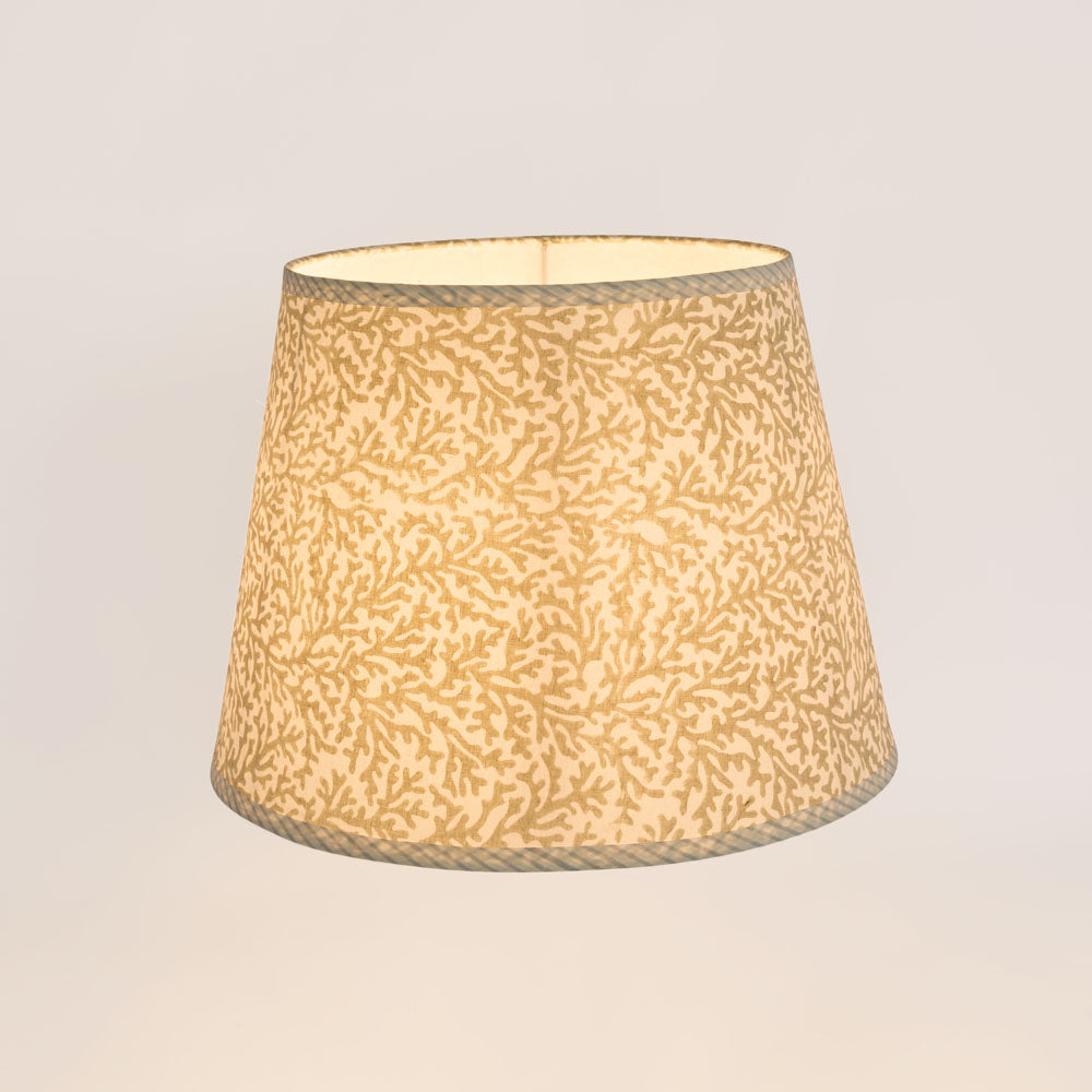 Coral Bay Block Print Tapered Shade Grey