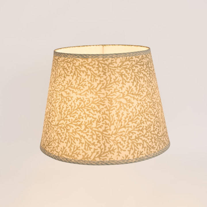 Coral Bay Block Print Tapered Shade Grey