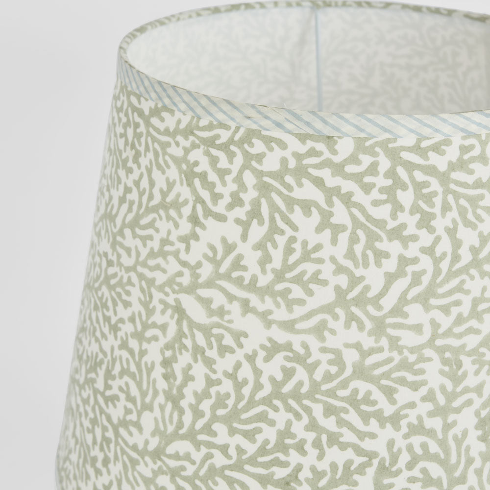 Coral Bay Block Print Tapered Shade Grey