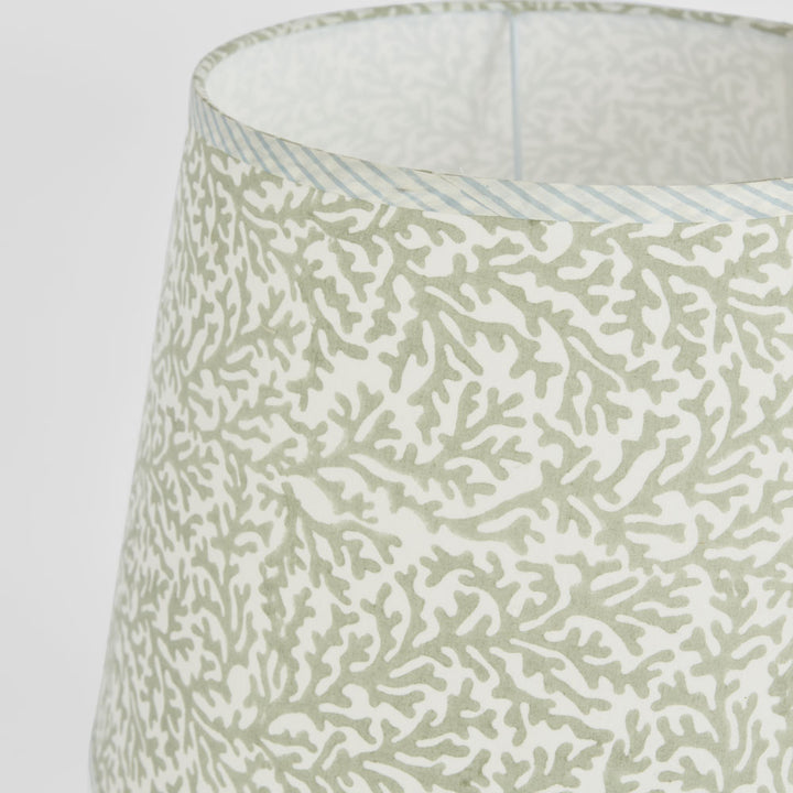 Coral Bay Block Print Tapered Shade Grey
