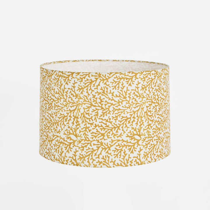 Coral Bay Block Print Drum Shade Mustard