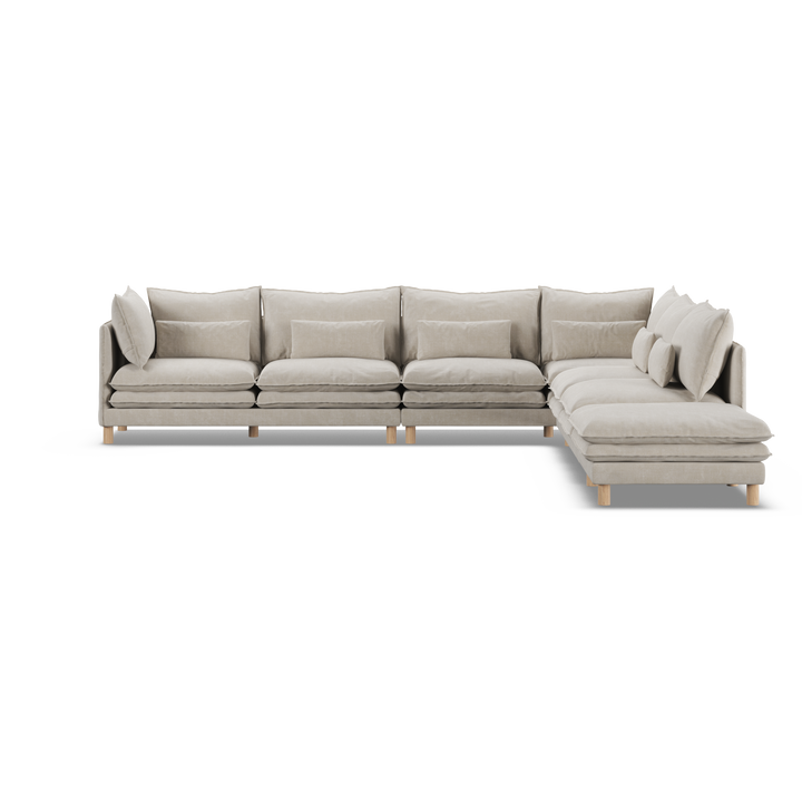 Aura 7 Seater Modular with Open End - Natural