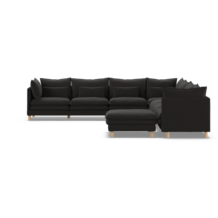 Aura 7 Seater Modular with Chaise - Charcoal