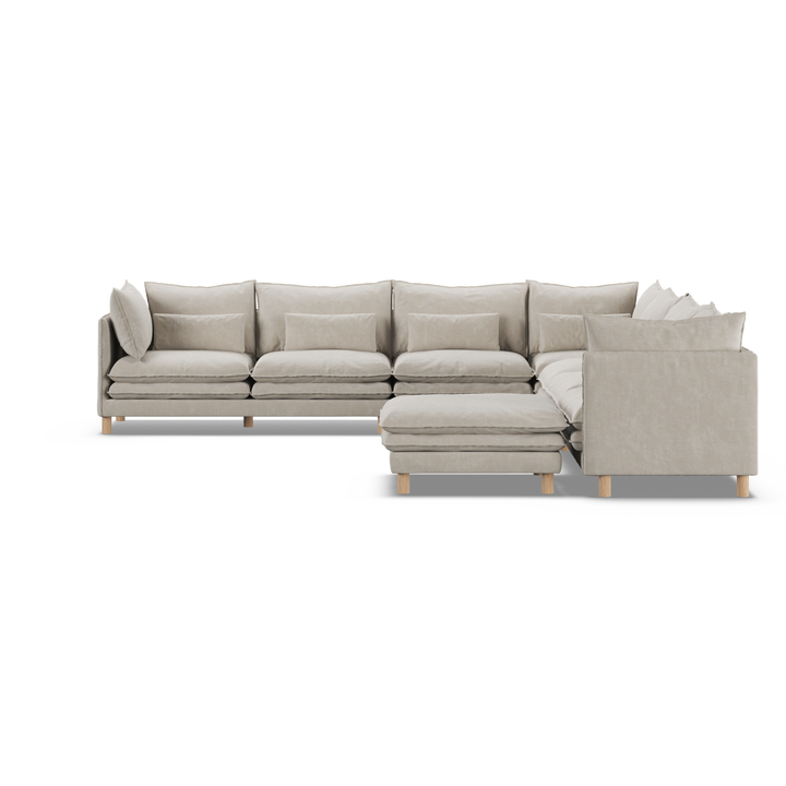 Aura 7 Seater Modular with Chaise - Natural