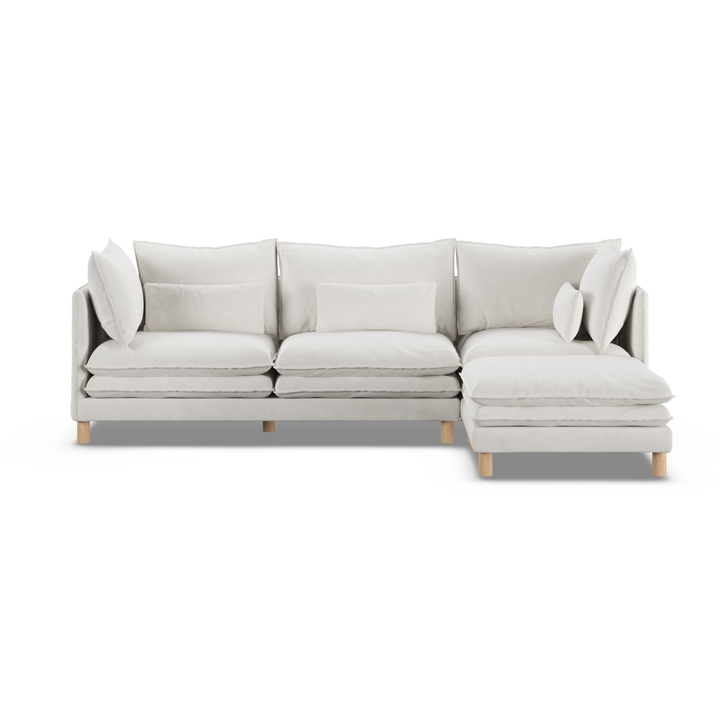 Aura 3 Seater with Chaise White