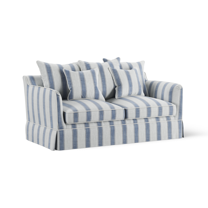 Noosa Hamptons 2 Seat Sofa Blue Sky Stripe