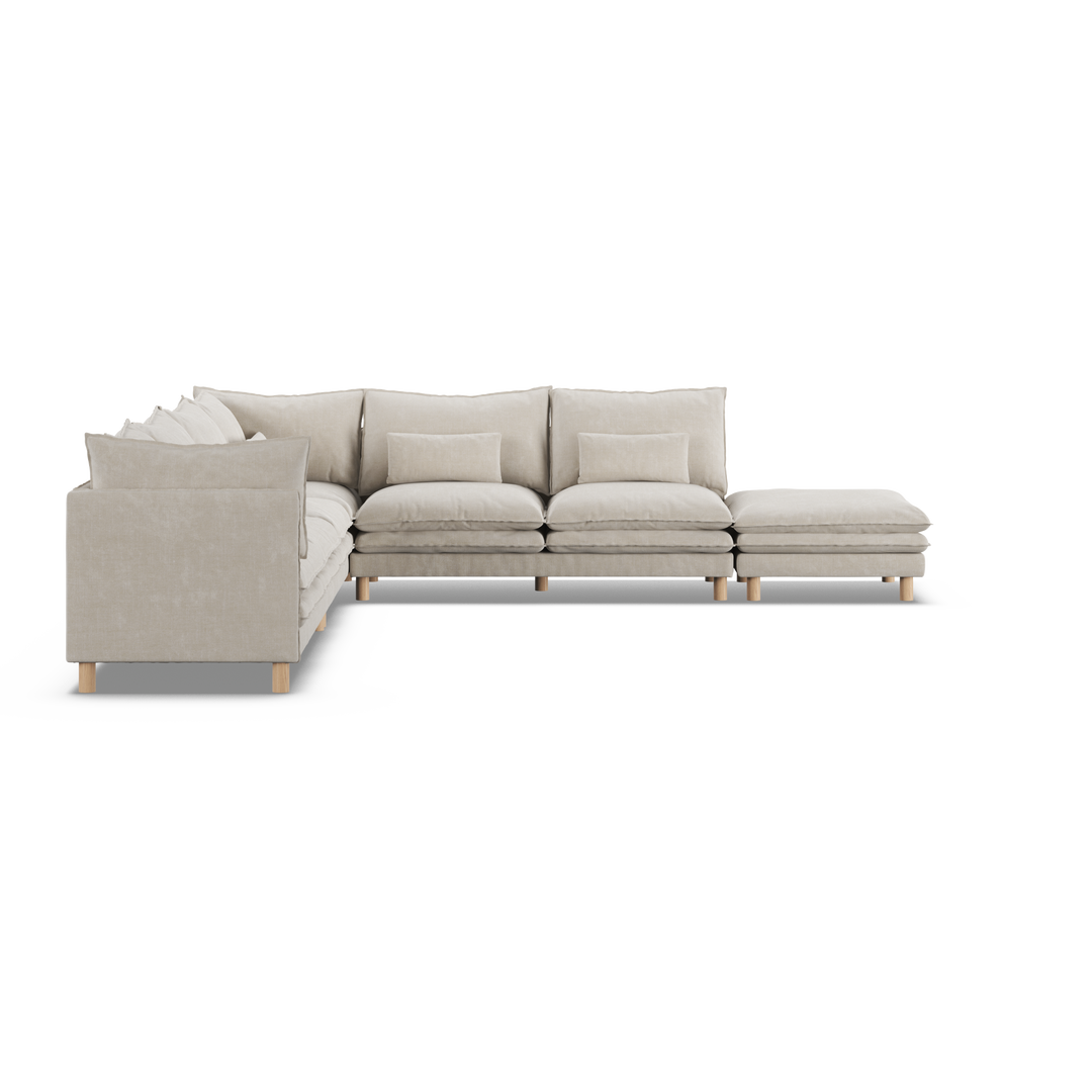 Aura 7 Seater Modular with Open End - Natural