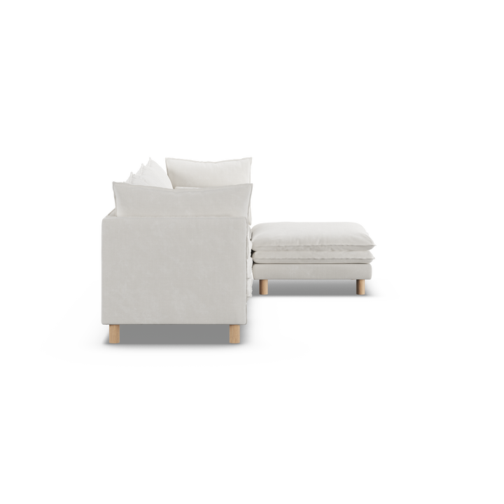 Aura 3 Seater with Chaise White