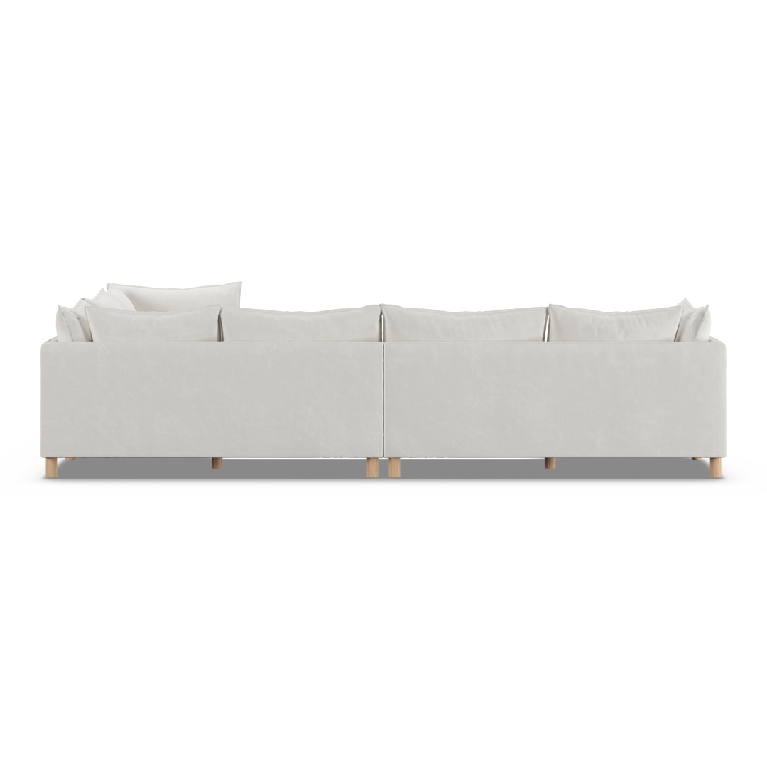 Aura 6 Seater Modular with Chaise White