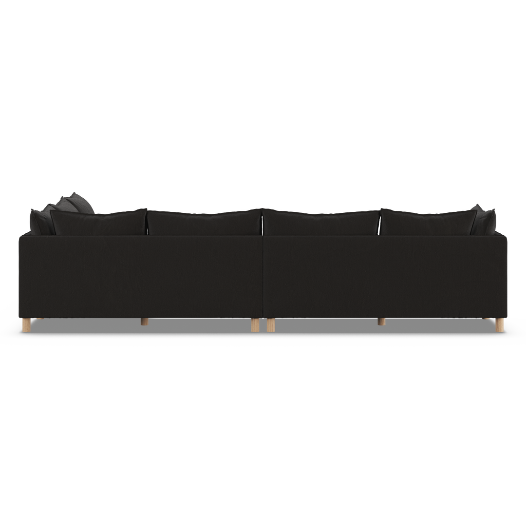 Aura 7 Seater Modular with Open End - Charcoal