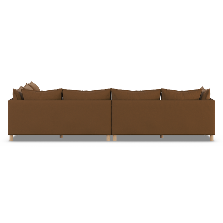 Aura 7 Seater Modular with Open End - Brown